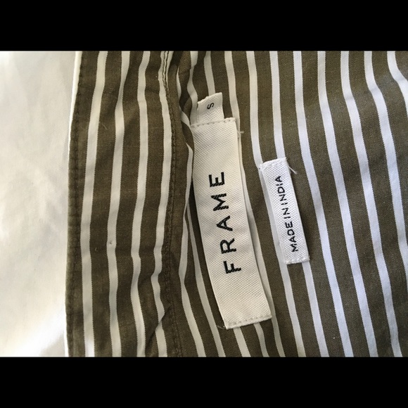 Frame striped blouse with ruffled cuffs - Picture 7 of 9